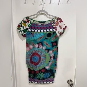 Desigual Colorful Floral Mini Dress